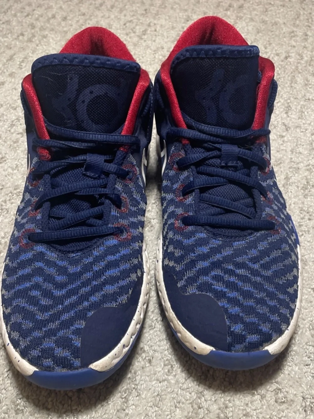 Nike KD Trey 5 VIII Boys Basketball Size 4.5Y Navy Blue White Red Kevin Durant